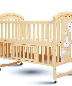 Nôi gỗ cho bé 6 chế độ Chilux Peace – Natural